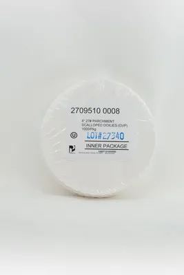 Doily 8''Round Parch 1M/Ct