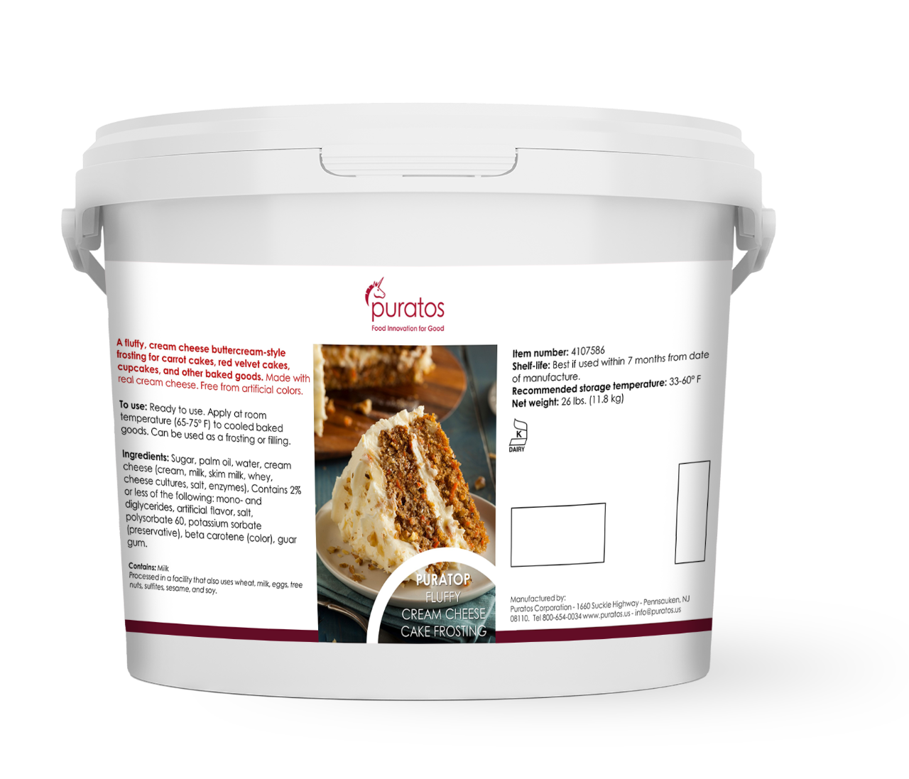 Puratop Fluffy Cream Cheese Cake Frosting Puratos